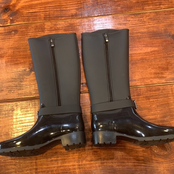 Black Tall Rain Boots - Picture 3 of 12